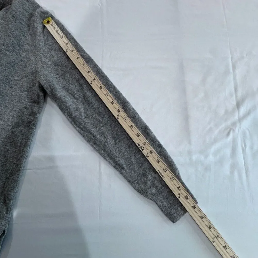 J.Crew Mens L Gray 100% Cashmere Mock Neck Sweater Ribbed Luxury Knit